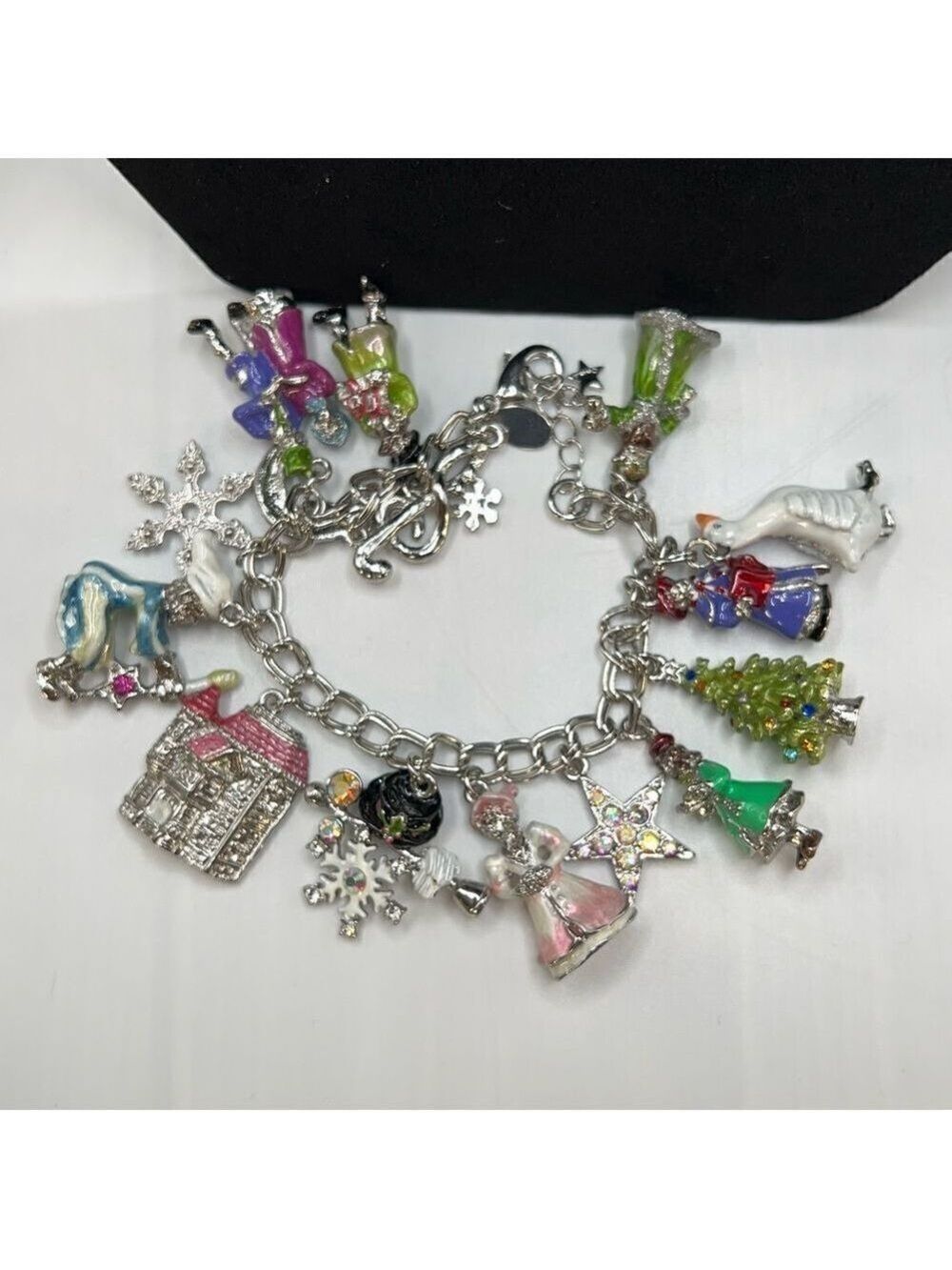 Kirks Folly Holiday Charm Bracelet Charles Dickens “A Christmas Carol”